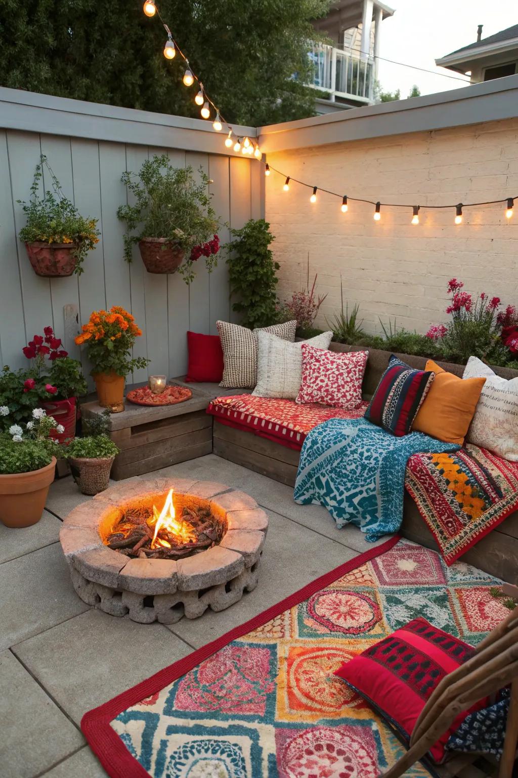 Colorful accents breathe life into your patio design.