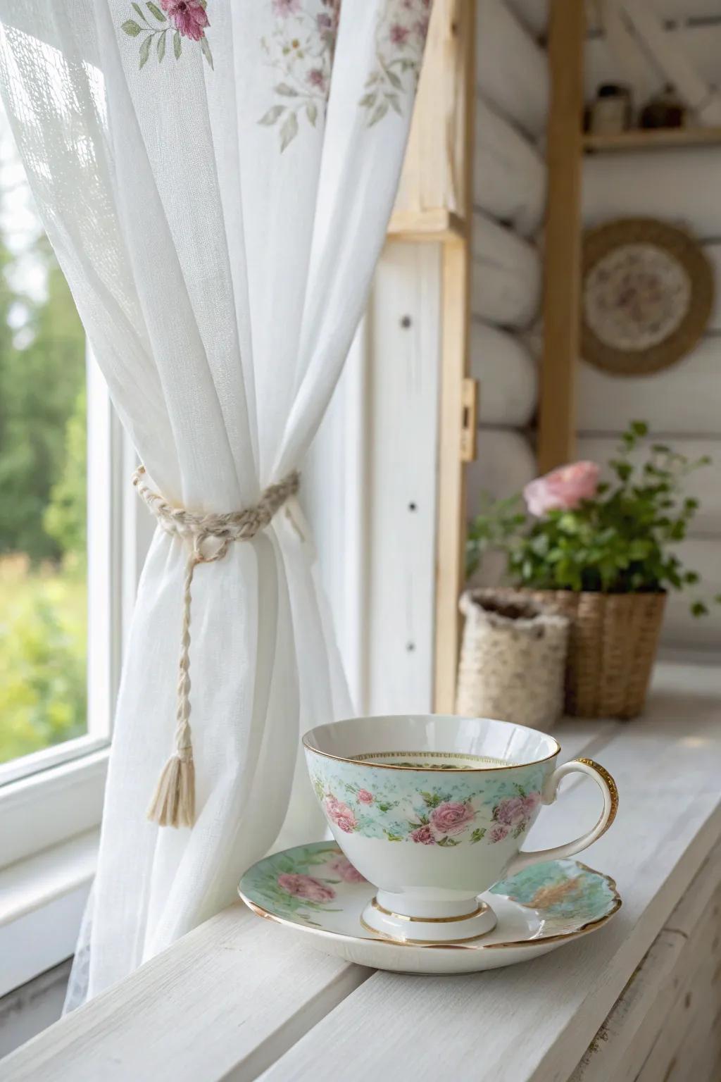 Introduce a whimsical charm to your decor using teacup fabric binders—where ease marries creativity.
