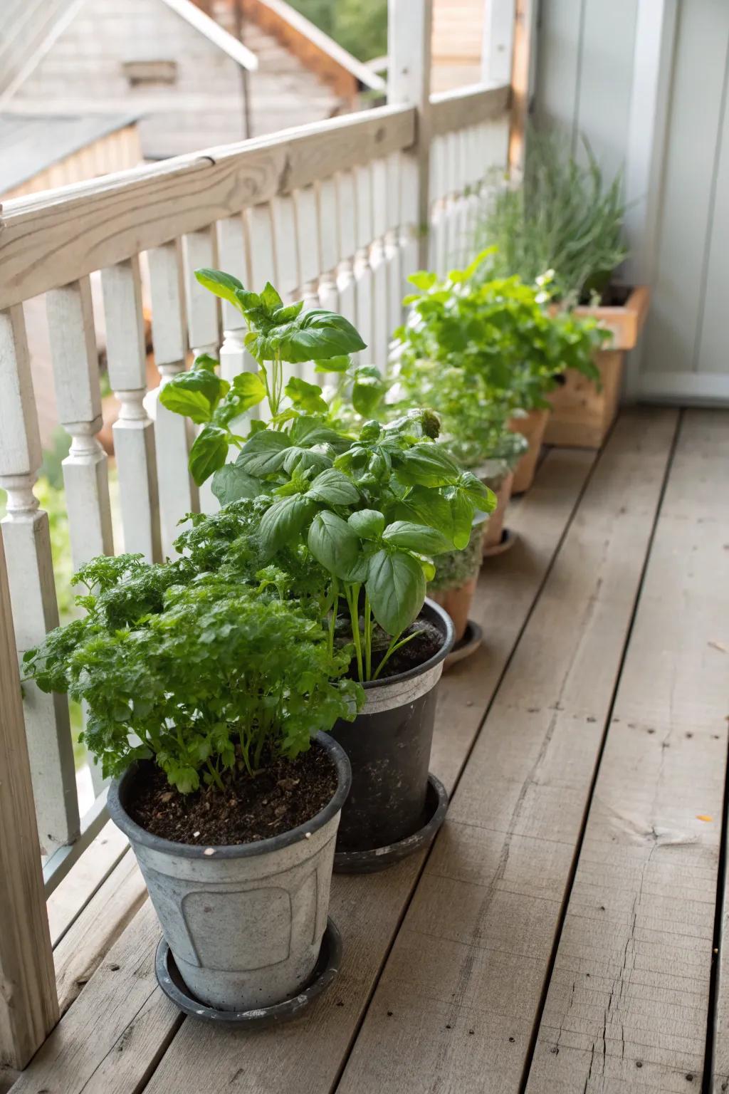 A fragrant and functional mini herb garden.