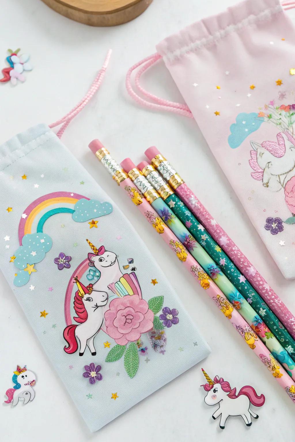 Practical unicorn-themed pencils for youthful specialists.