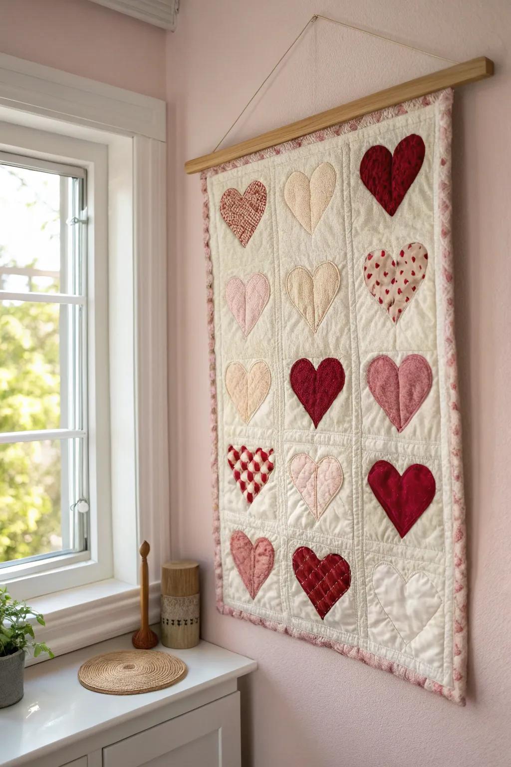 Imbue your decor with a touch of affection, showcased in this endearing miniature heart textile—perfect for Valentine’s Day or any occasion you wish to treasure.