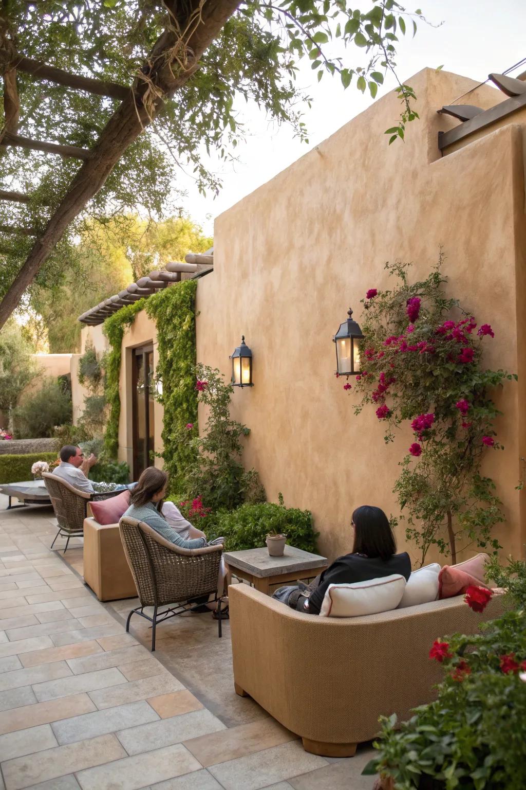 With Venetian plaster walls, add sophistication to your patio.