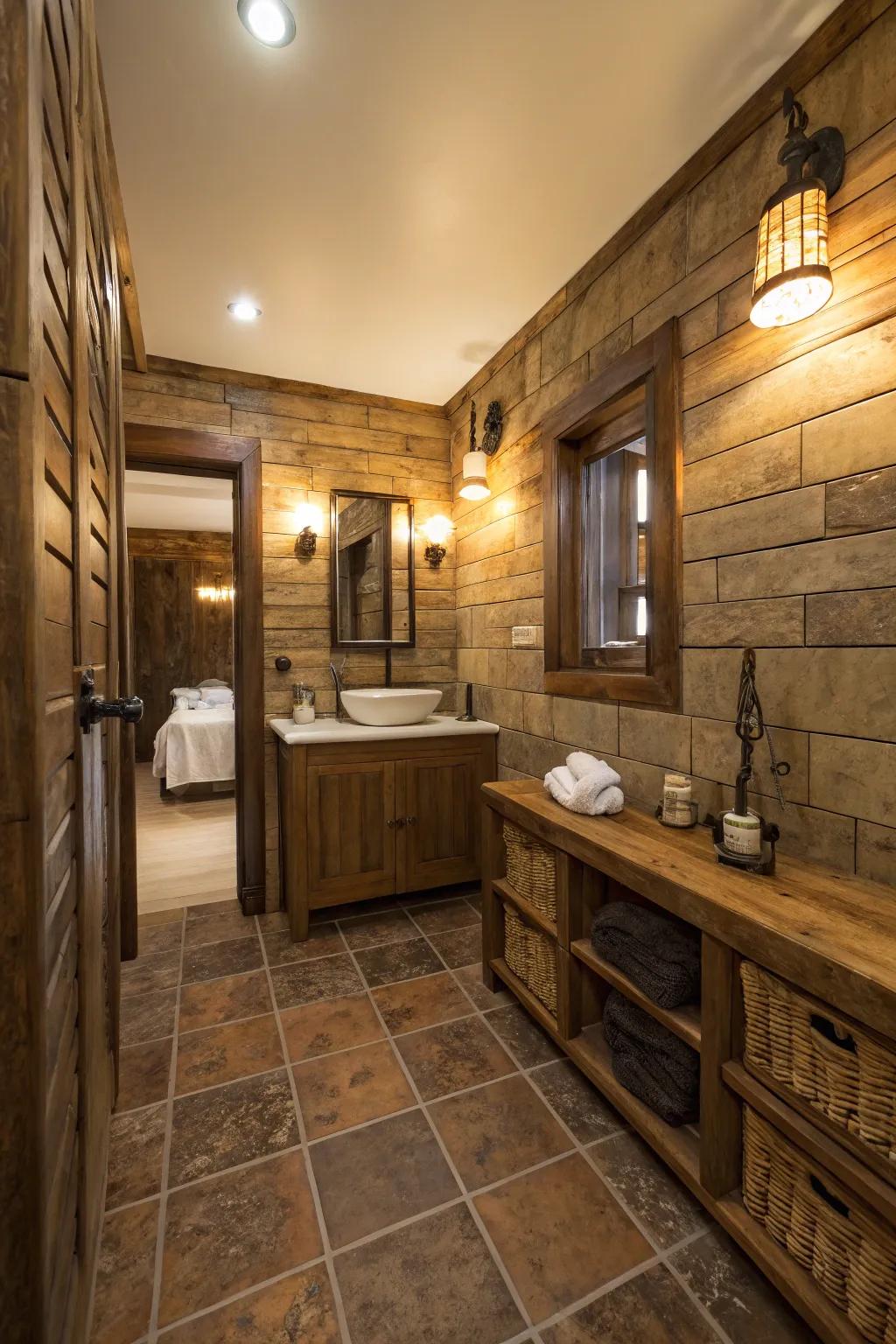 Timber farmhouse visual tiles supply the allure of wood with diminished upkeep.