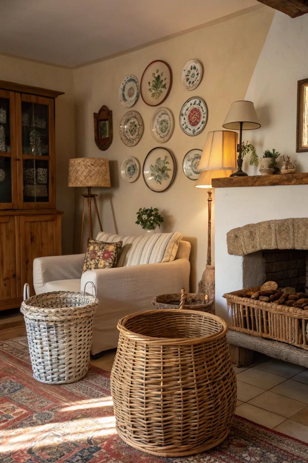 Three-dimensional elements inject a distinctive flair into the living space.