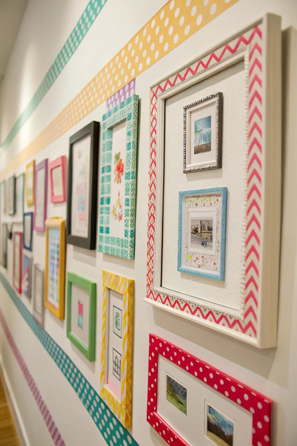 Decorative tape allows for fun, customized wall decorations.