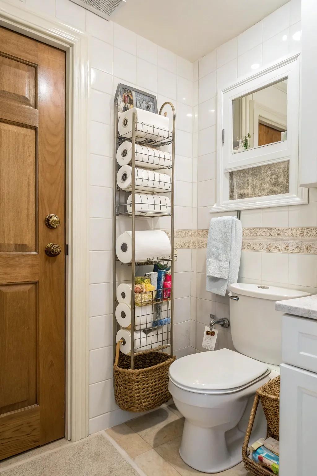 Maximize space with door-back storage solutions.