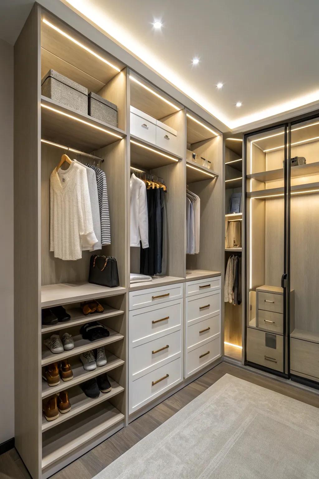 Modular components offer adaptable and efficient storage solutions.