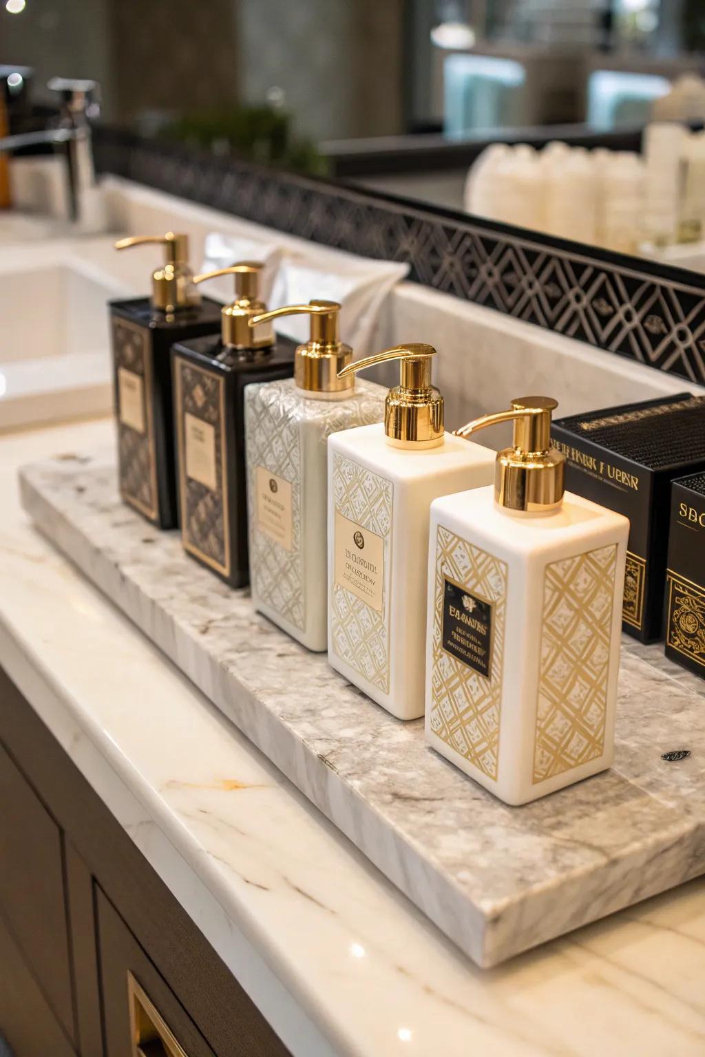 Opulent hand balms offer a pampering treat for wedding guests.