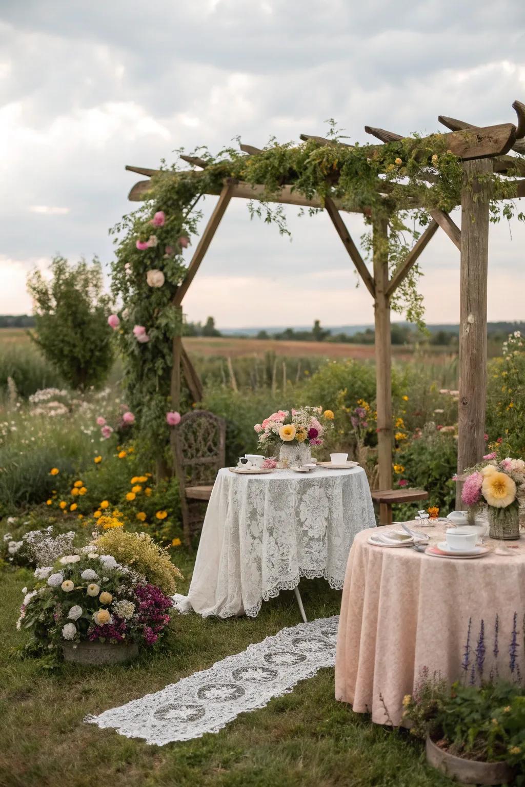 A charming dwelling-inspired wedding theme filled with rustic elegance.