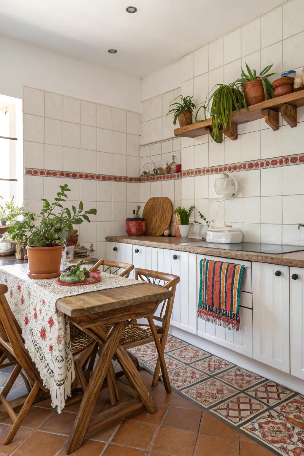 Brick clay filler brings a warm and welcoming Mediterranean touch.