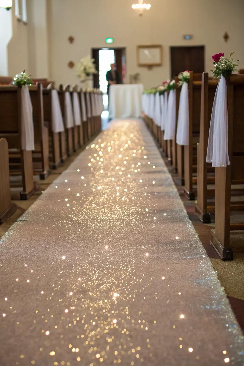Gleaming passages contribute an understated hint of magic to your occasion.