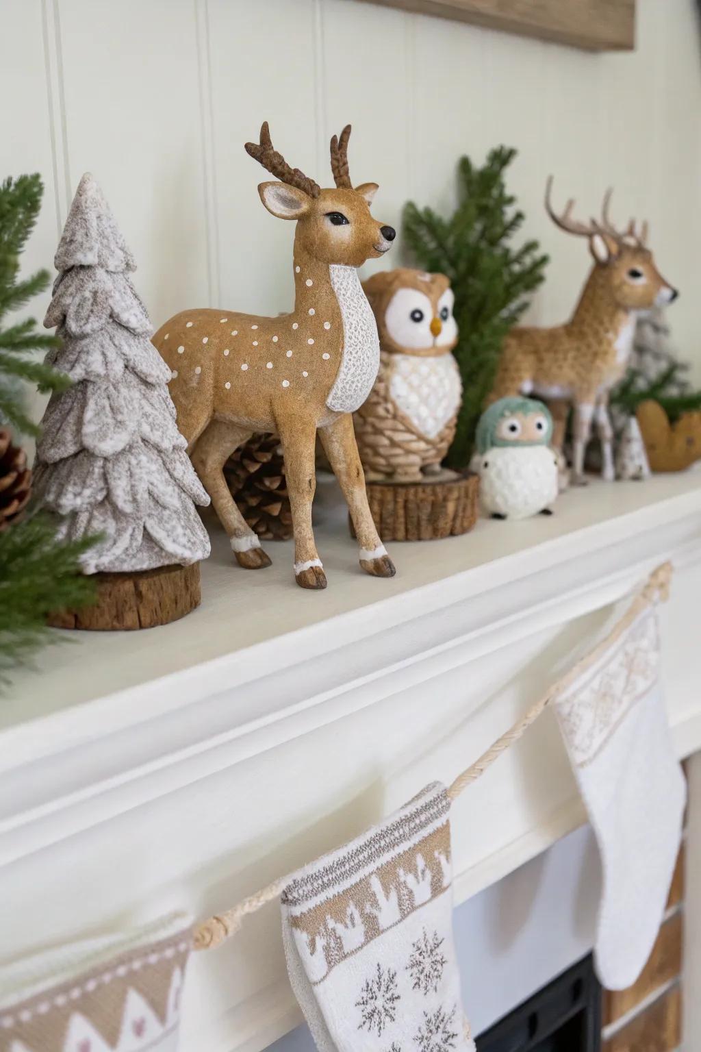 Winter creature figurines infuse a hint of whimsy into your decor.
