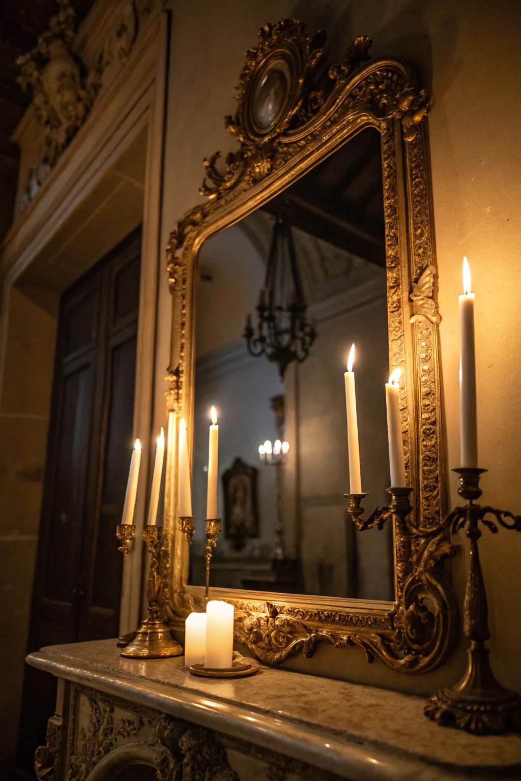 Antiquated reflectors infuse enigma and broaden the area.