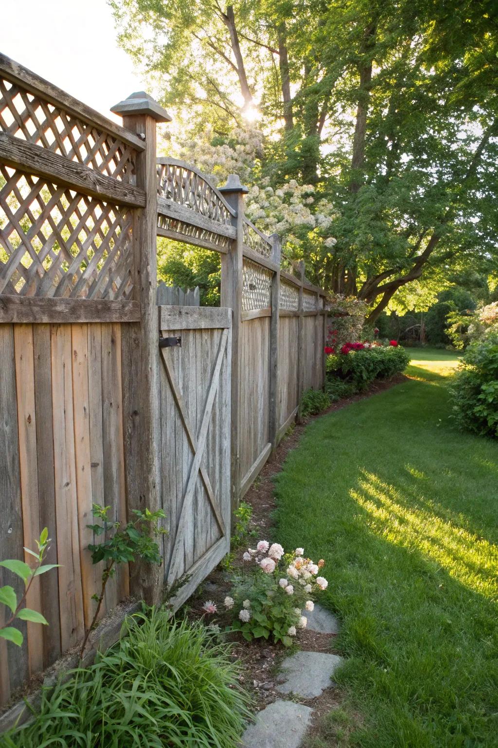 Lattice tops offer privacy with a hint of transparency.