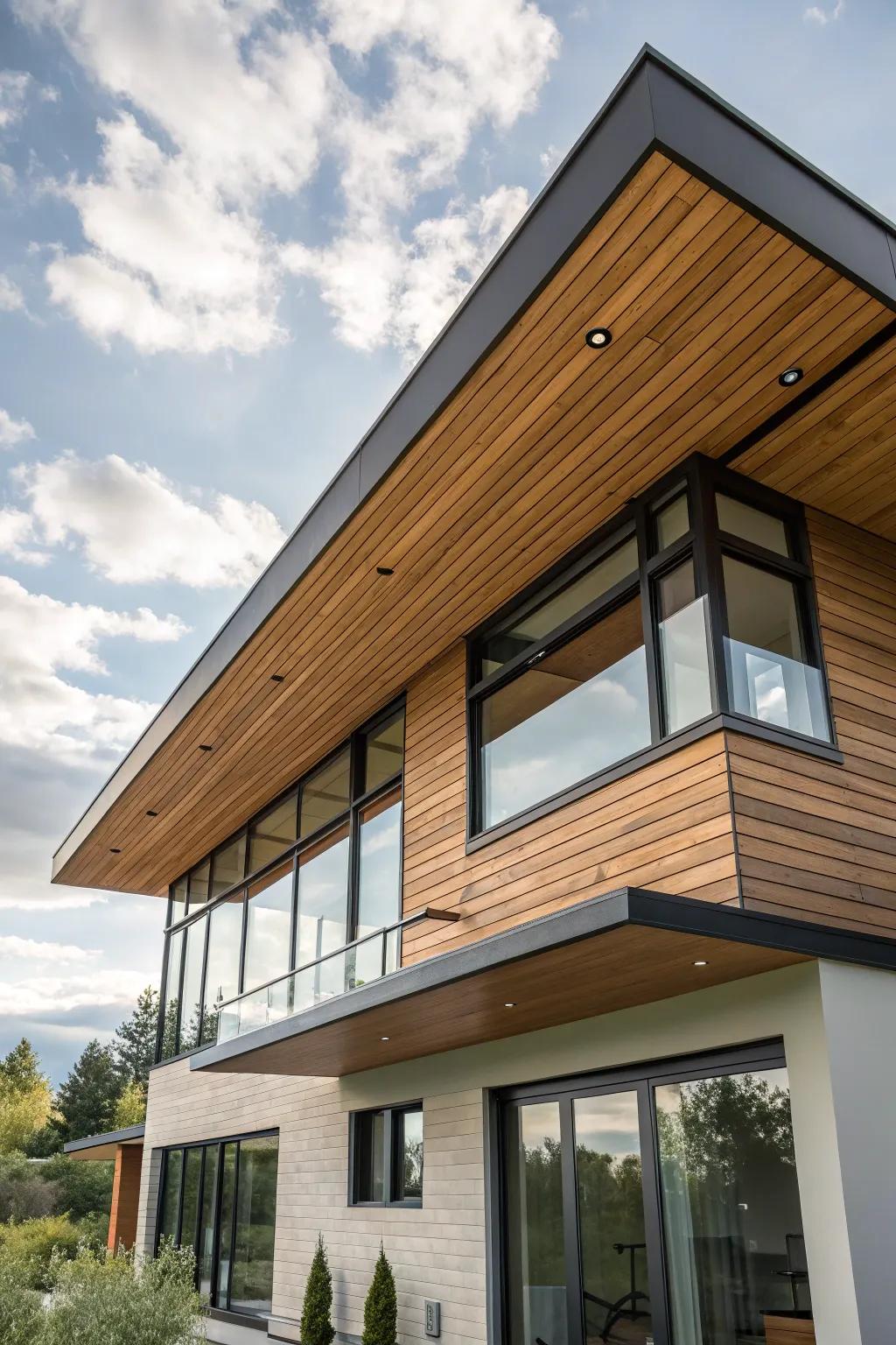 Sideways grains crafting a sense of spaciousness.