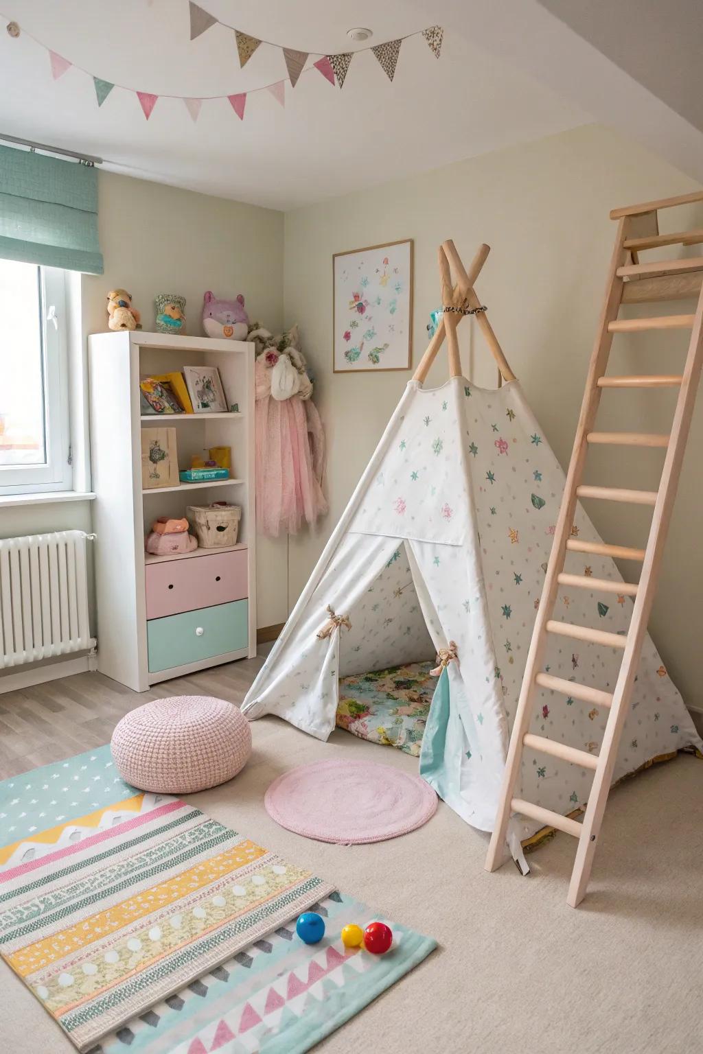 An active play area fosters lively, secure playtime.