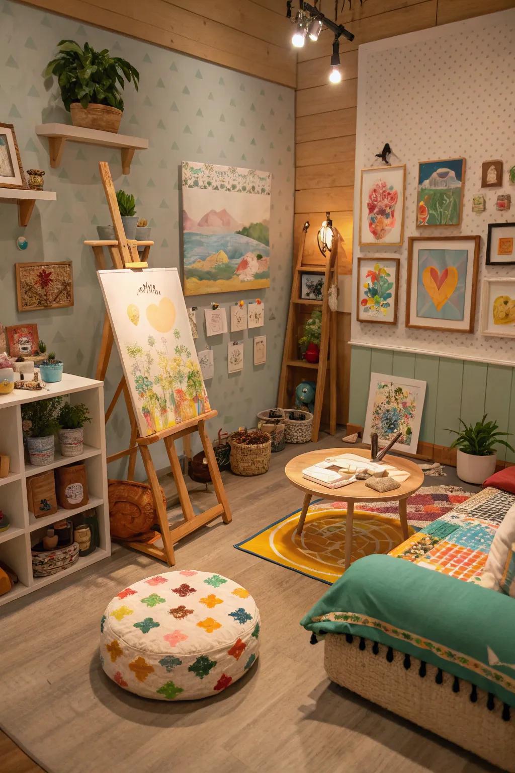 An artistic studio is where inventiveness circulates.