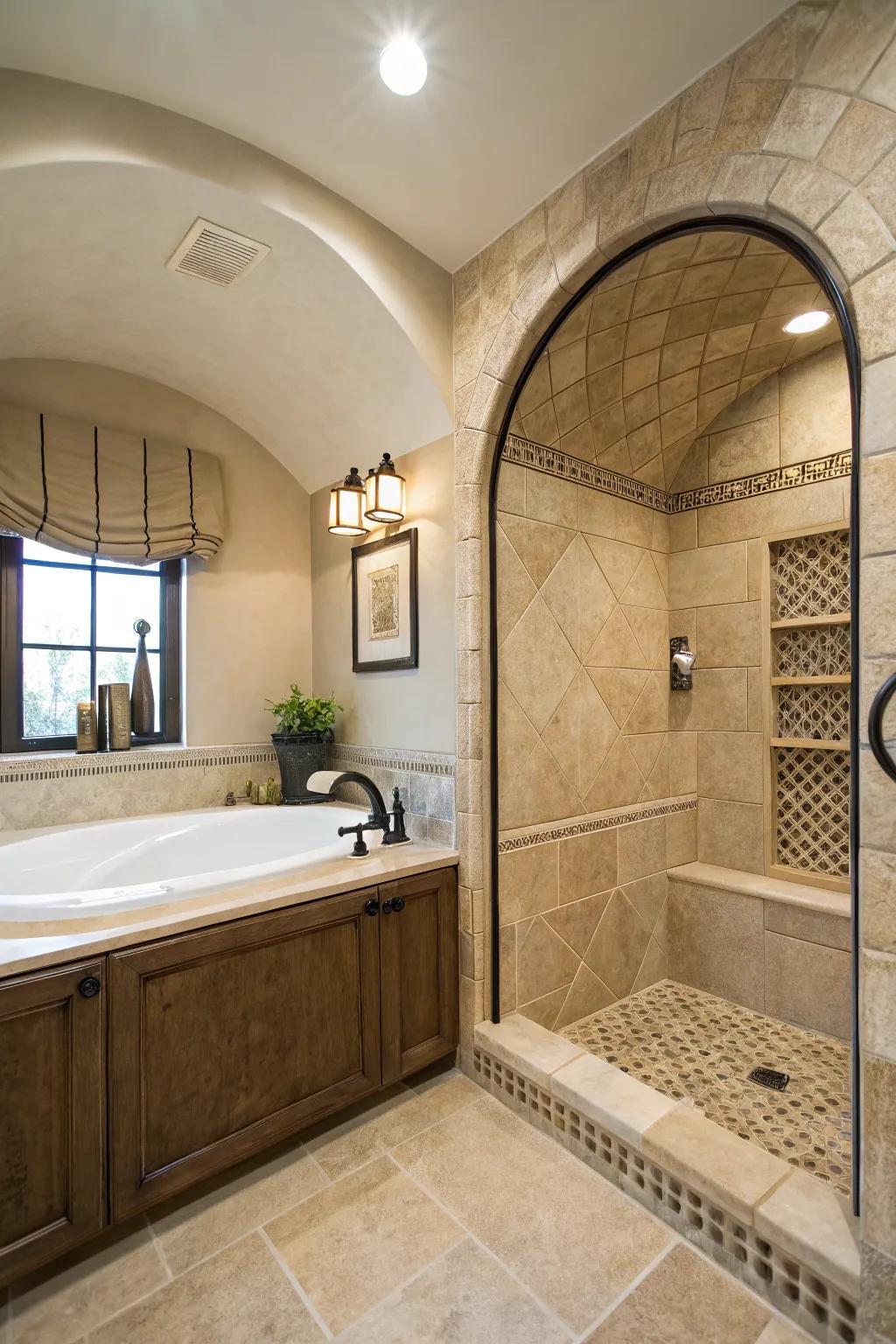Enhance elegance with an arched alcove design.