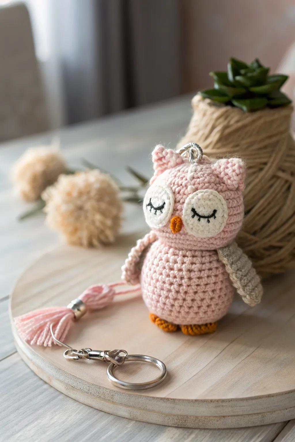 Delight in the charm of handcrafted amigurumi accessories, where simplicity meets whimsical beauty.