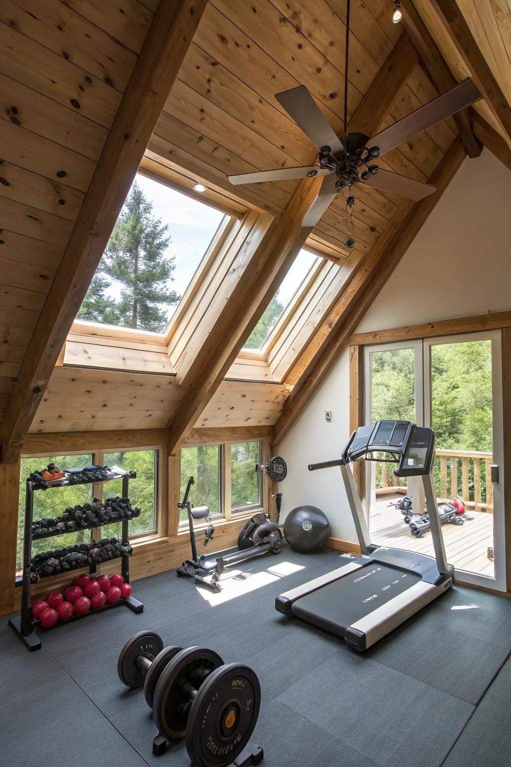 Good airflow keeps your attic gym fresh and airy.
