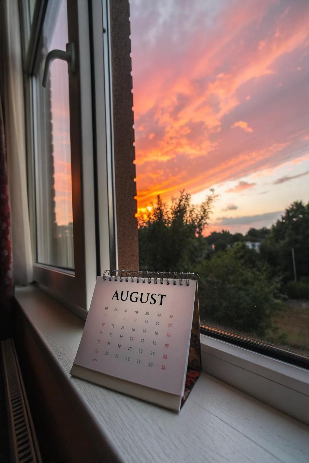 Capture the beauty of August evenings by creating sunset color gradients.