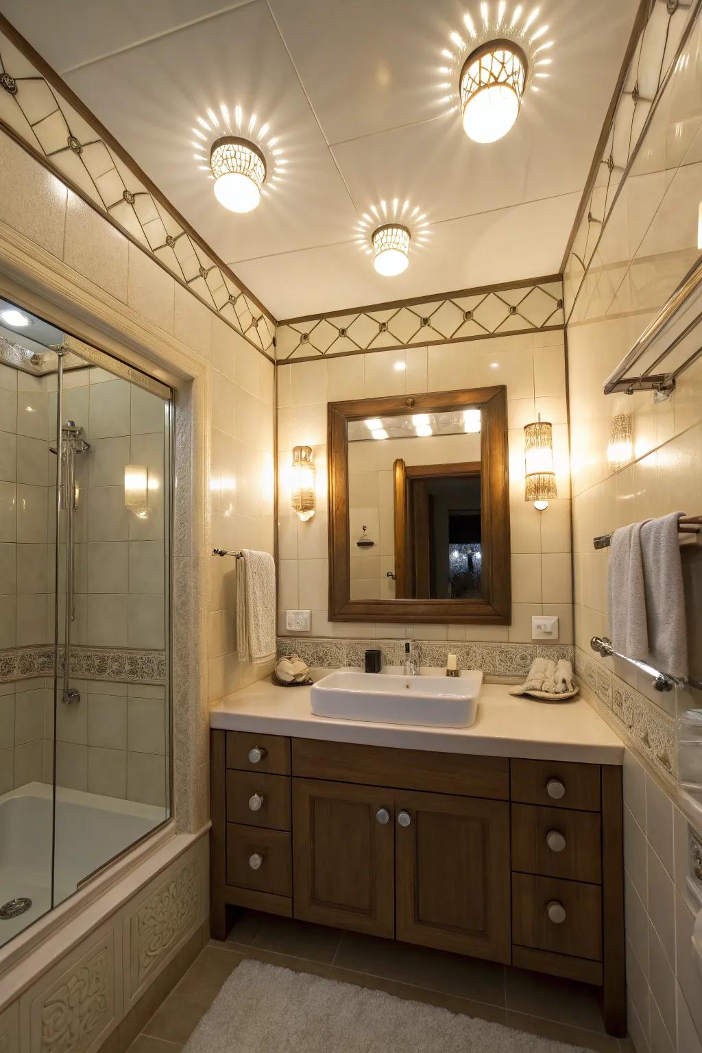 Layered lighting offers unmatched versatility.