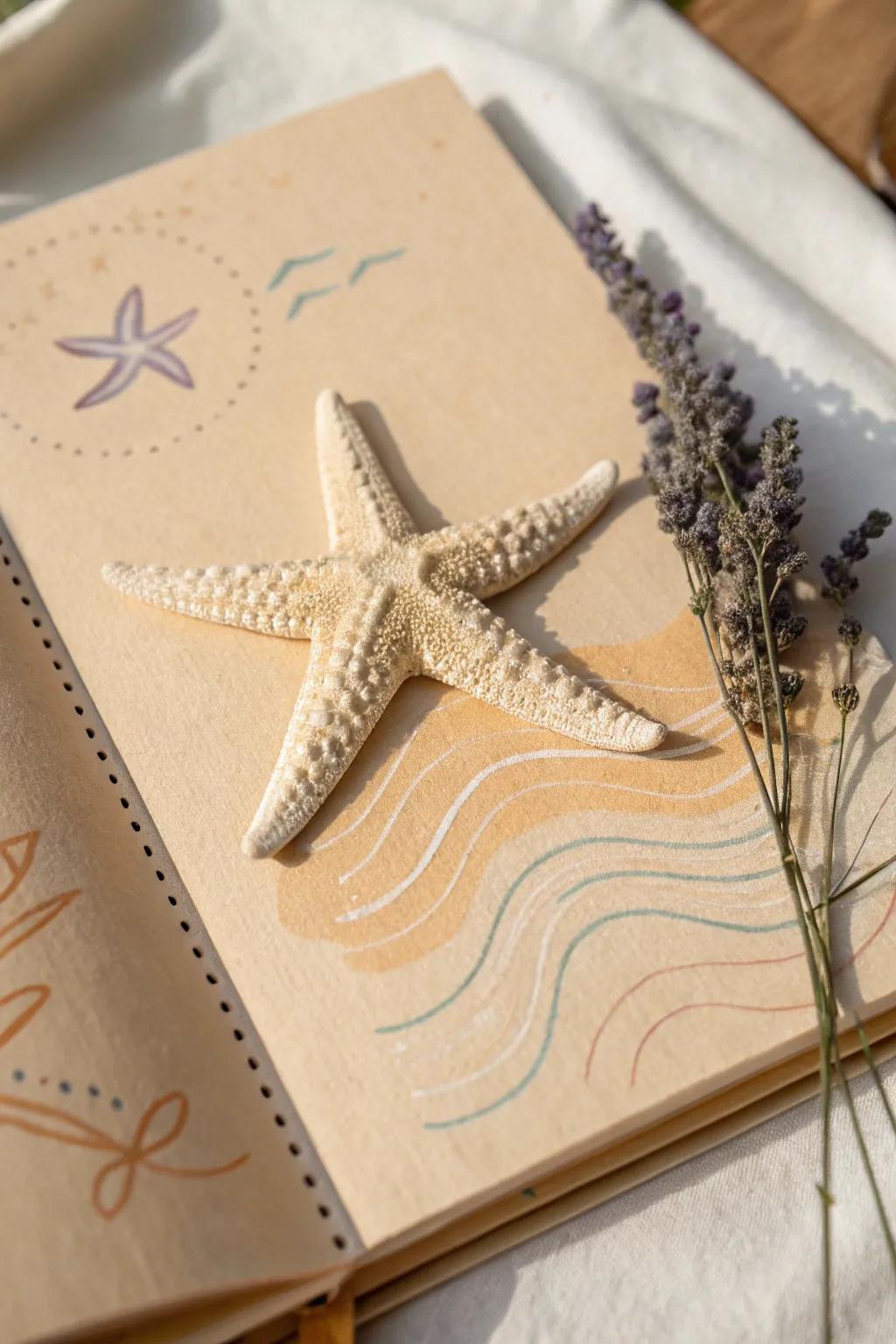 Embrace coastal charm through refined asterisk accents 🌊✨ #BeachScrapbook