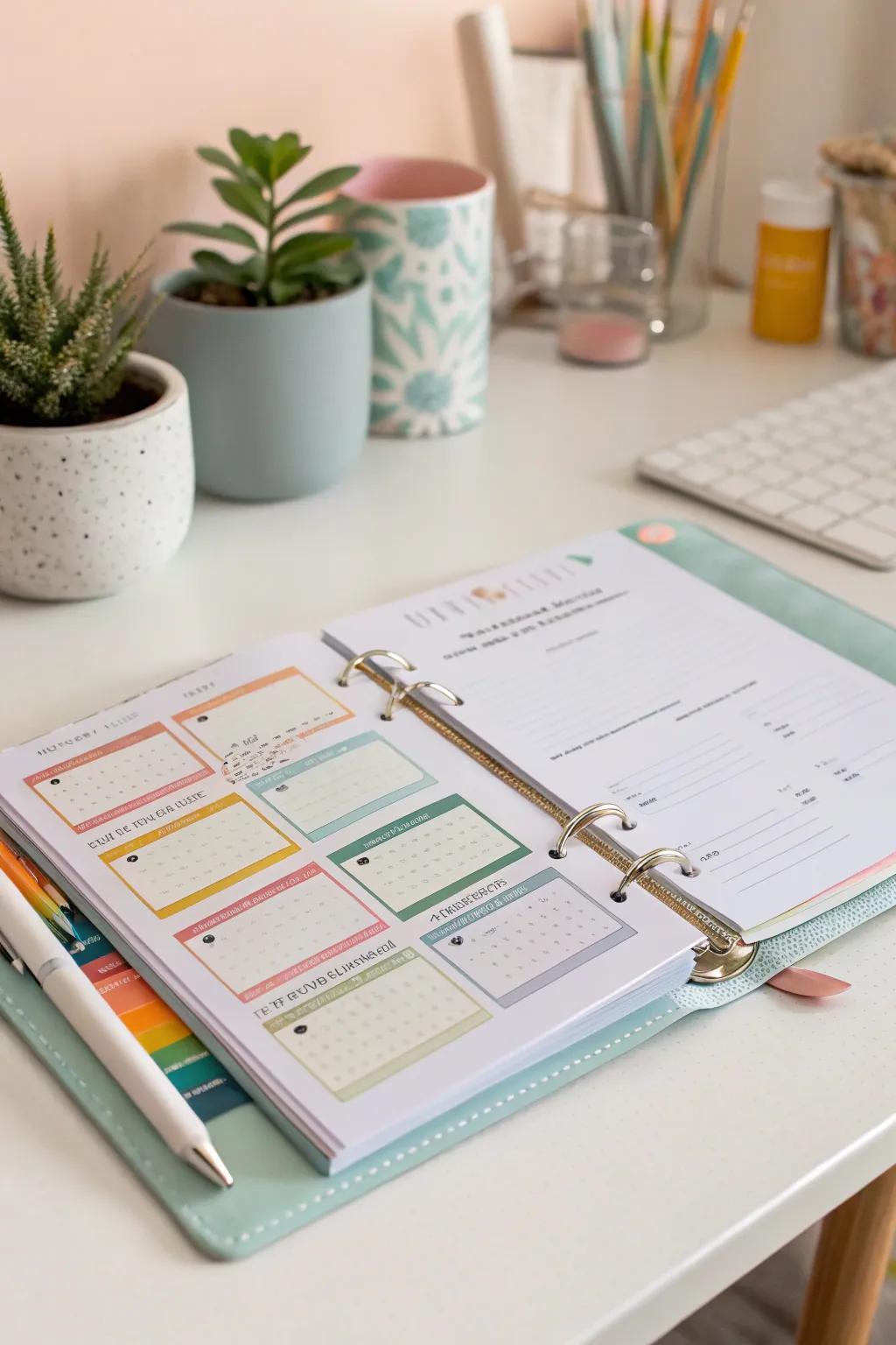 Self-care binder for nurturing personal growth.