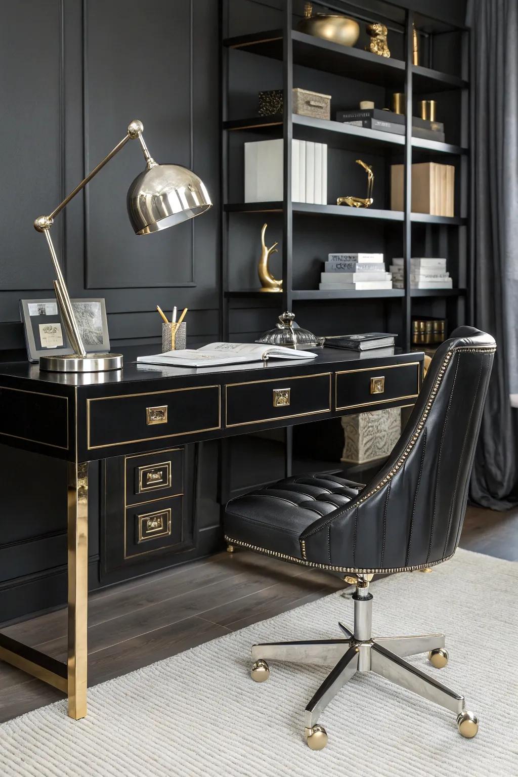 Metallic nuances introducing shine and elegance.