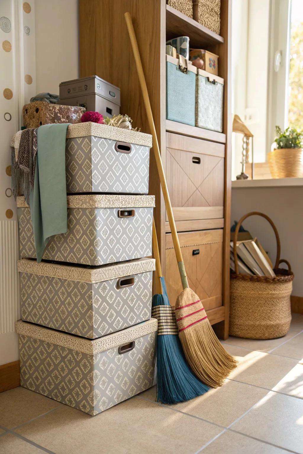 Transform functional storage into a stylish display.