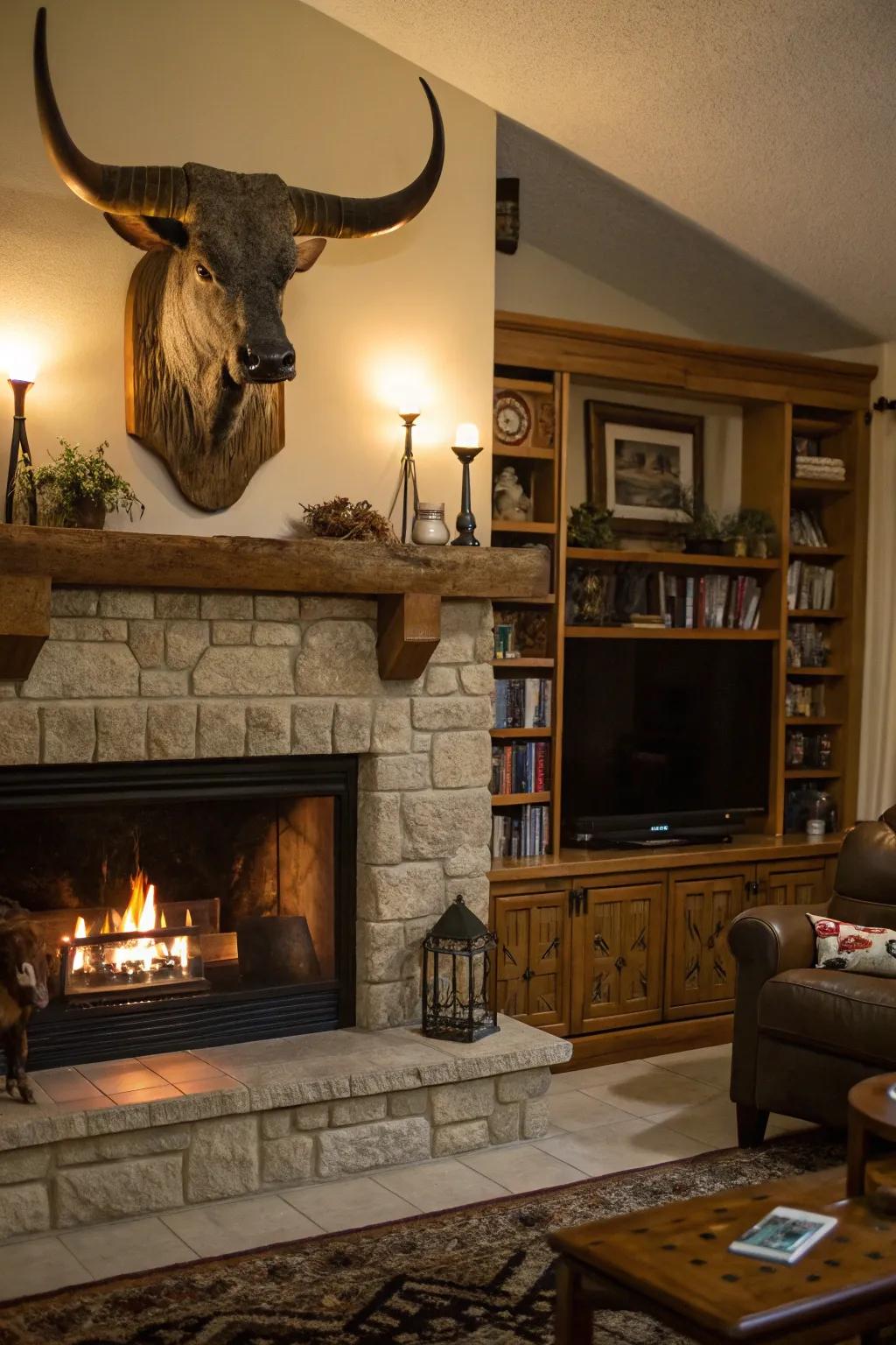 With mantelpiece décor, you can create a point of interest.