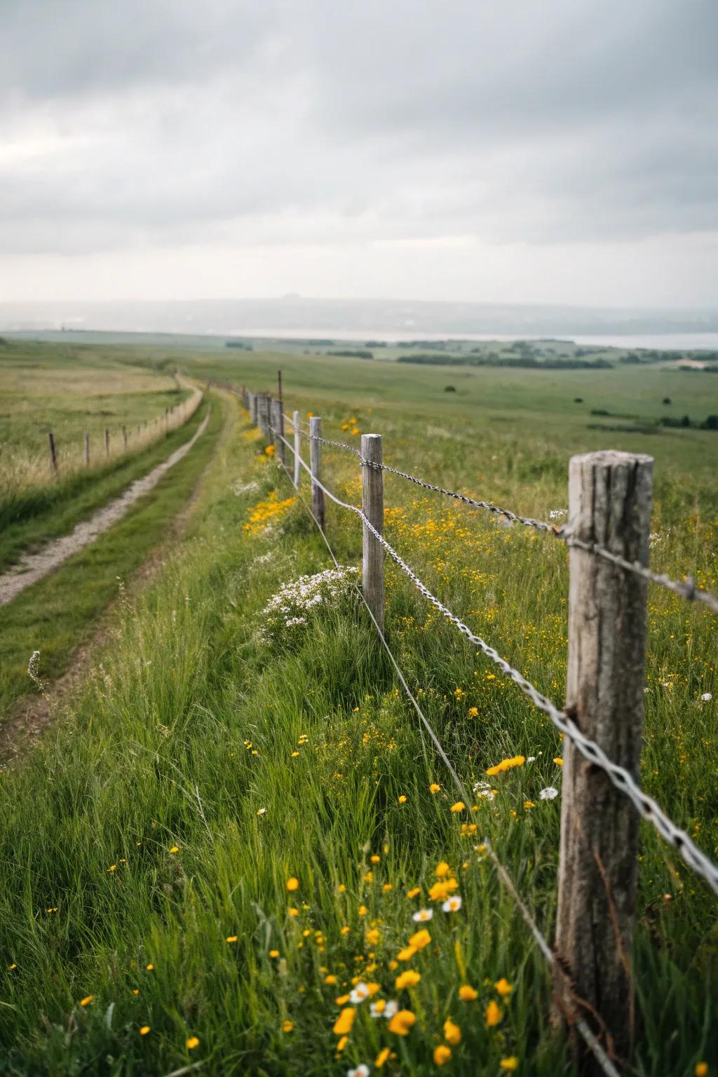 Cable fence creating endless horizons