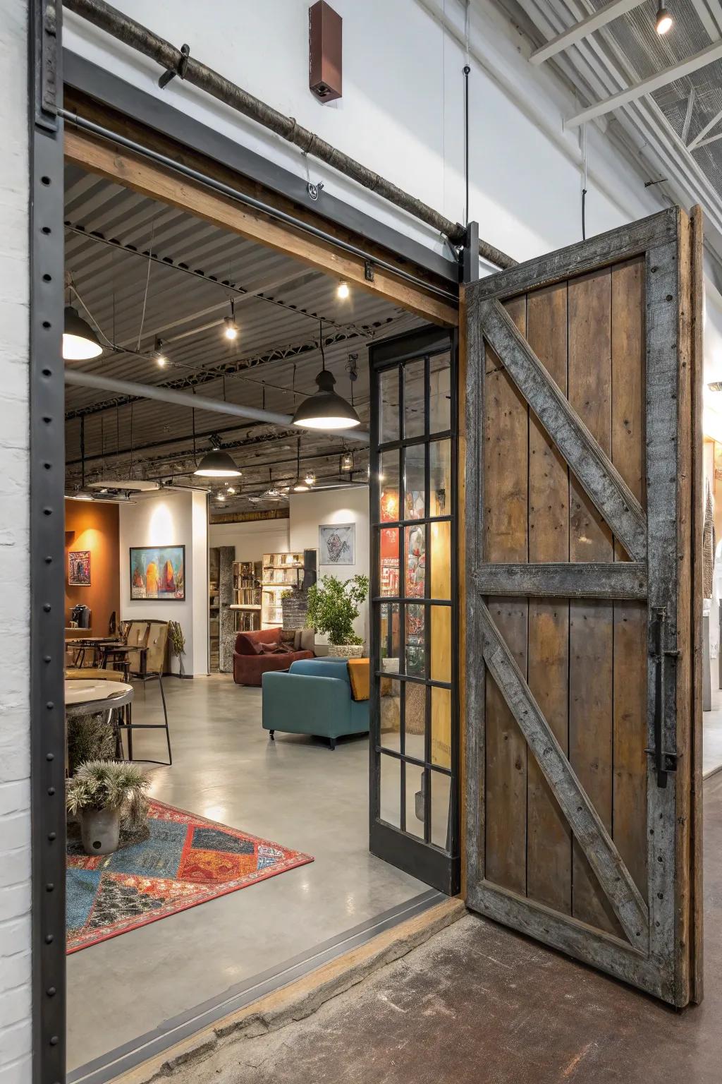 Blended material jambs provide a personalized element.