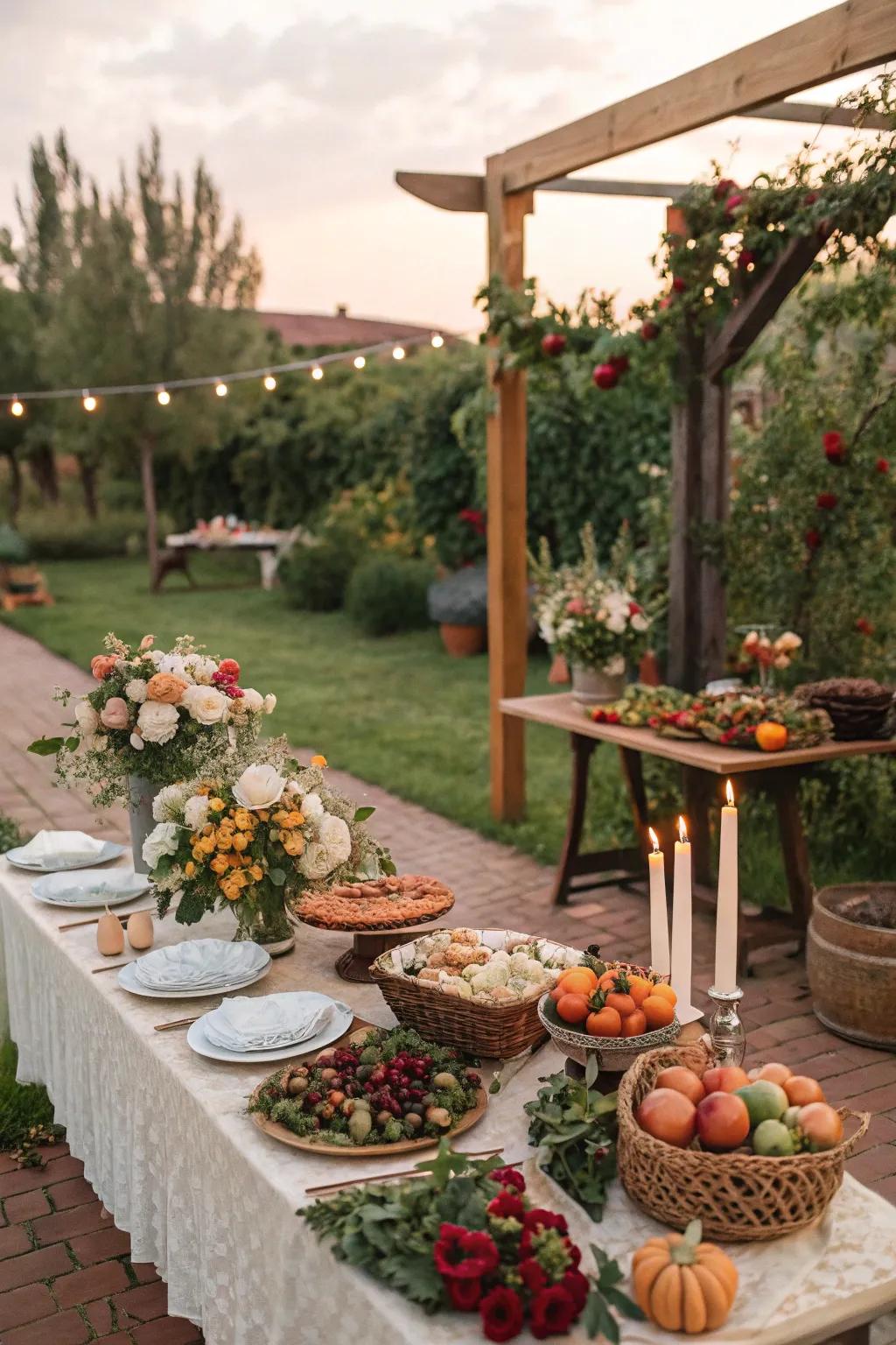 A seasonal menu featuring regional goods pleases participants.