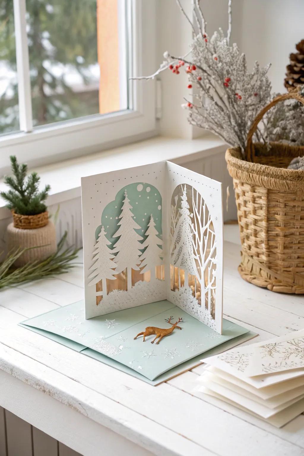 Bring the magic of Christmas to life with a stunning pop-up card that surprises and delights!