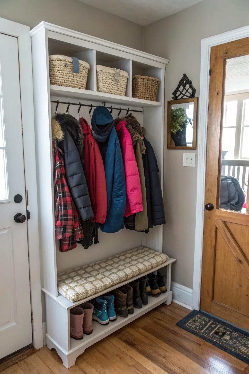 This shoe organizer makes for versatile storage.