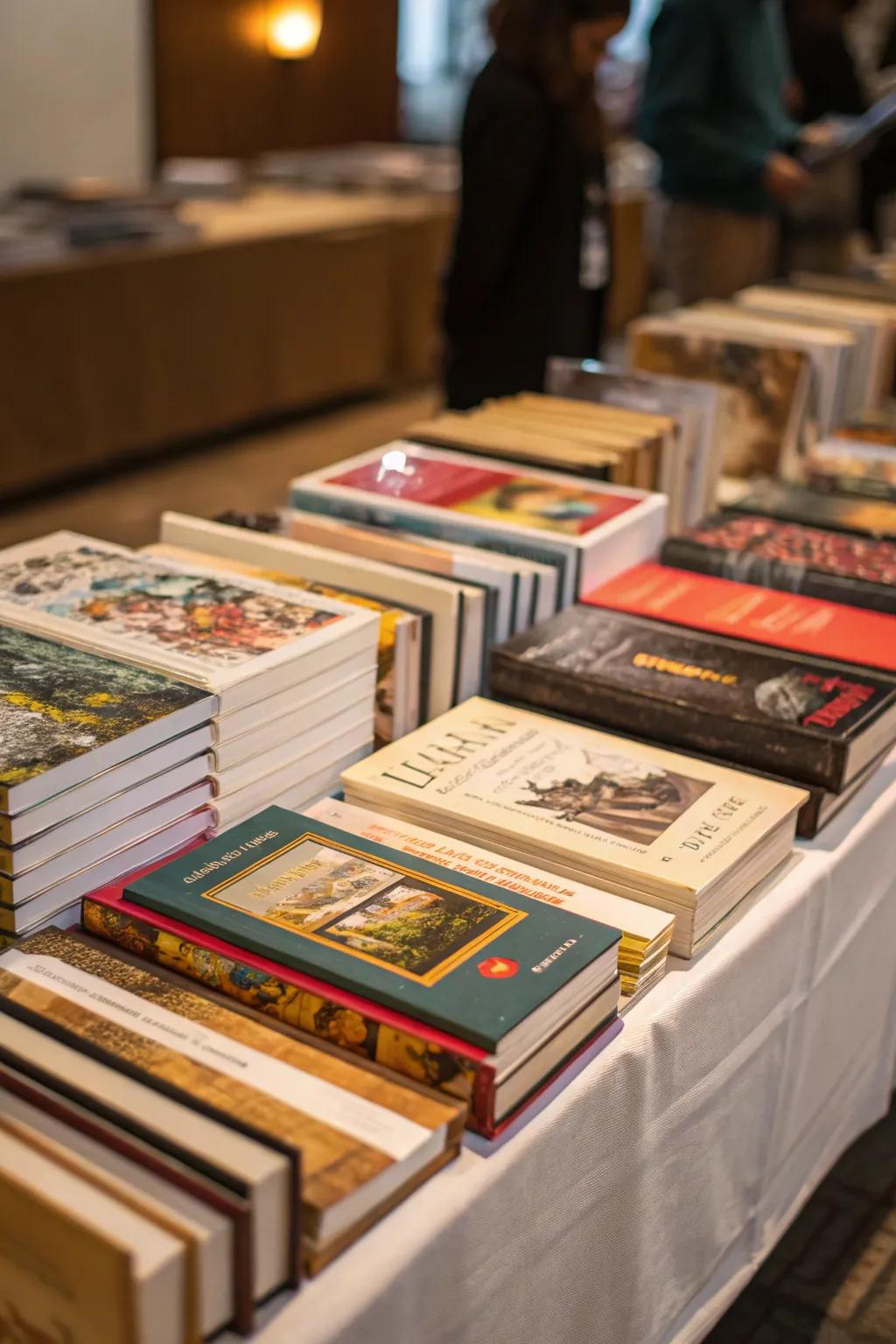 A themed selection of books narrates a story through your décor.