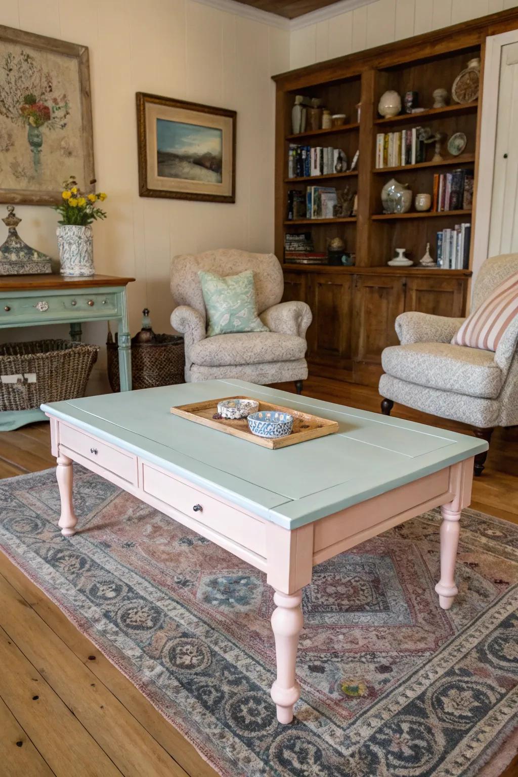 Chalk paint delivers a charming, vintage-inspired finish.
