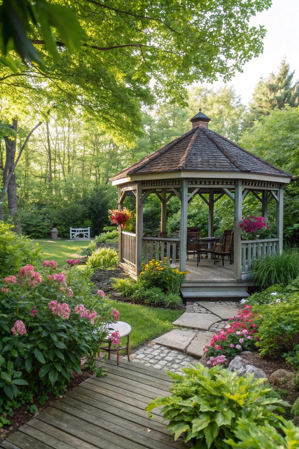 Gazebos deliver a shaded getaway and broaden your living space outdoors.