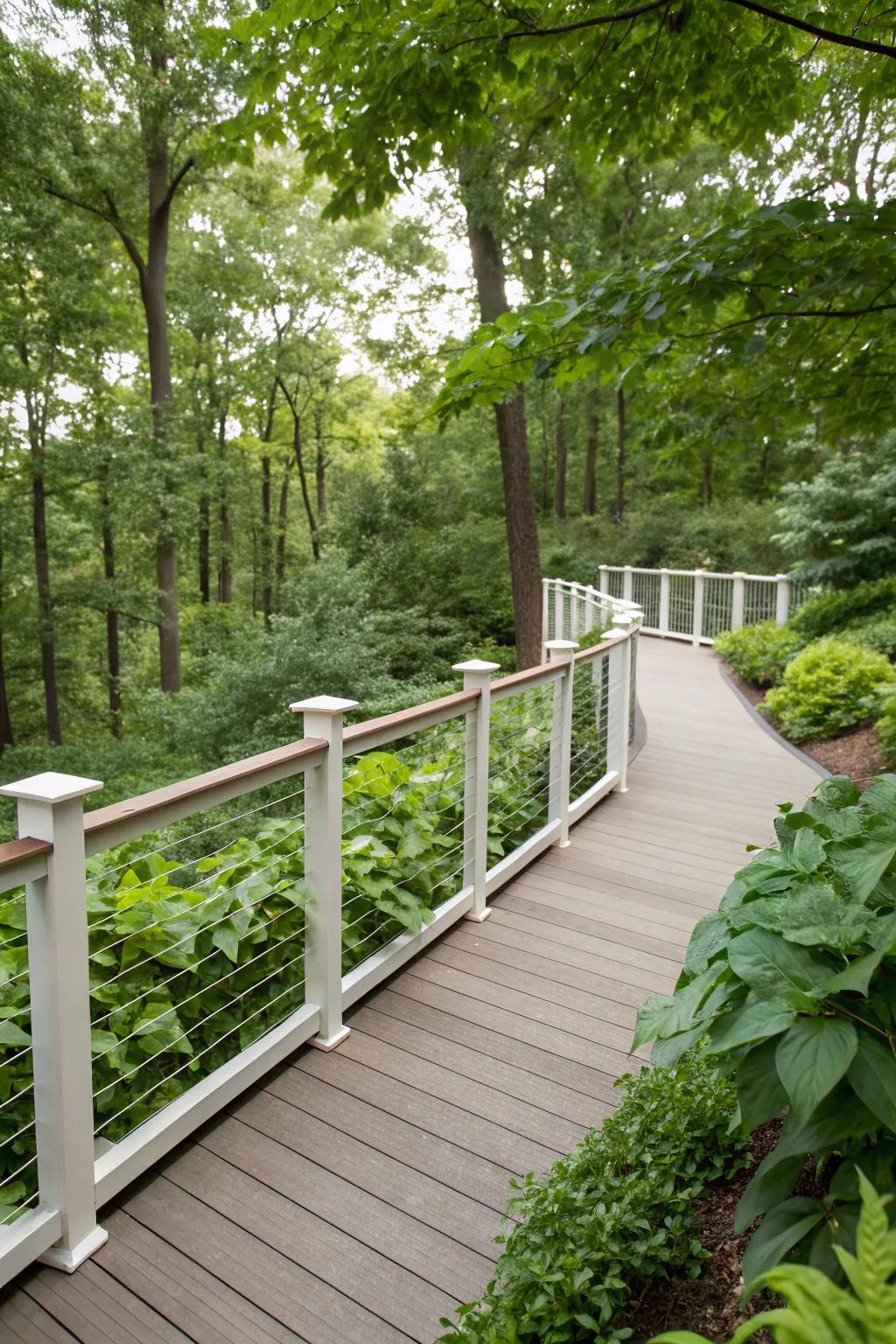 Eco-conscious border materials blend with nature's beauty.
