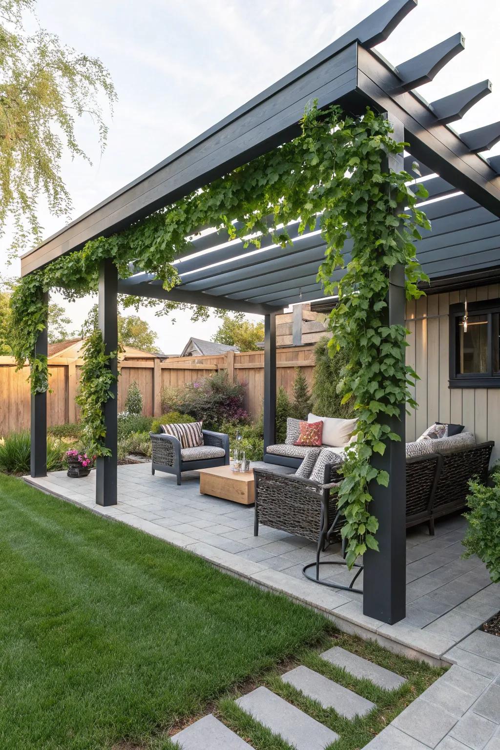 Elegant shade structures combine function with style.