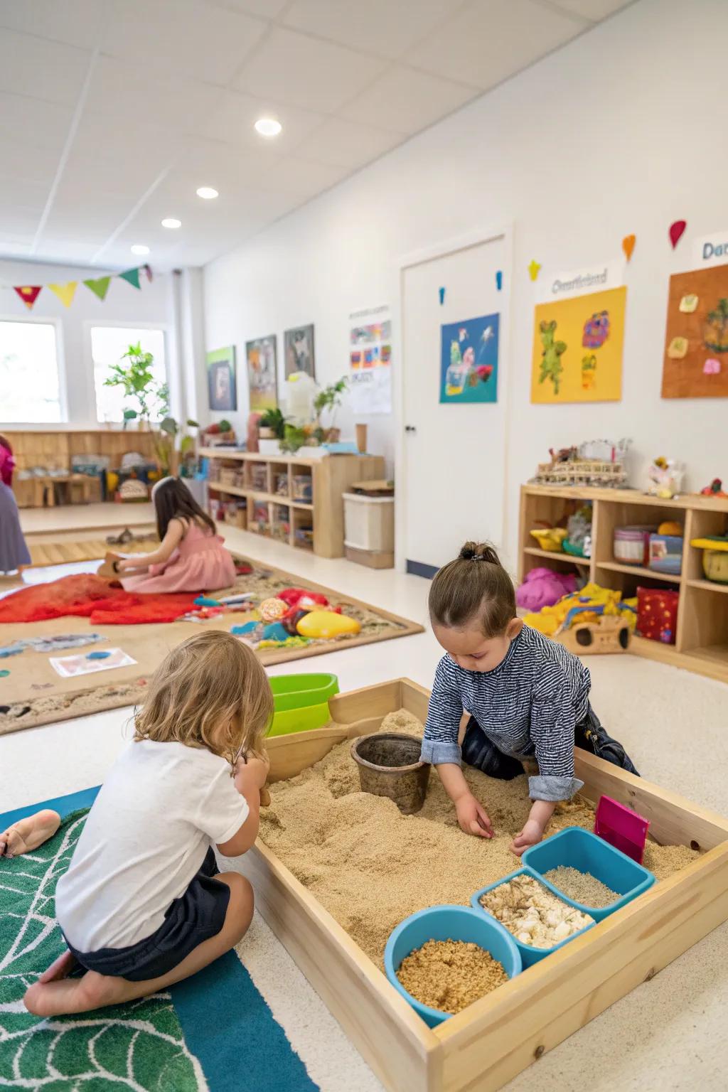 A sensory play area designed for exploration and learning.