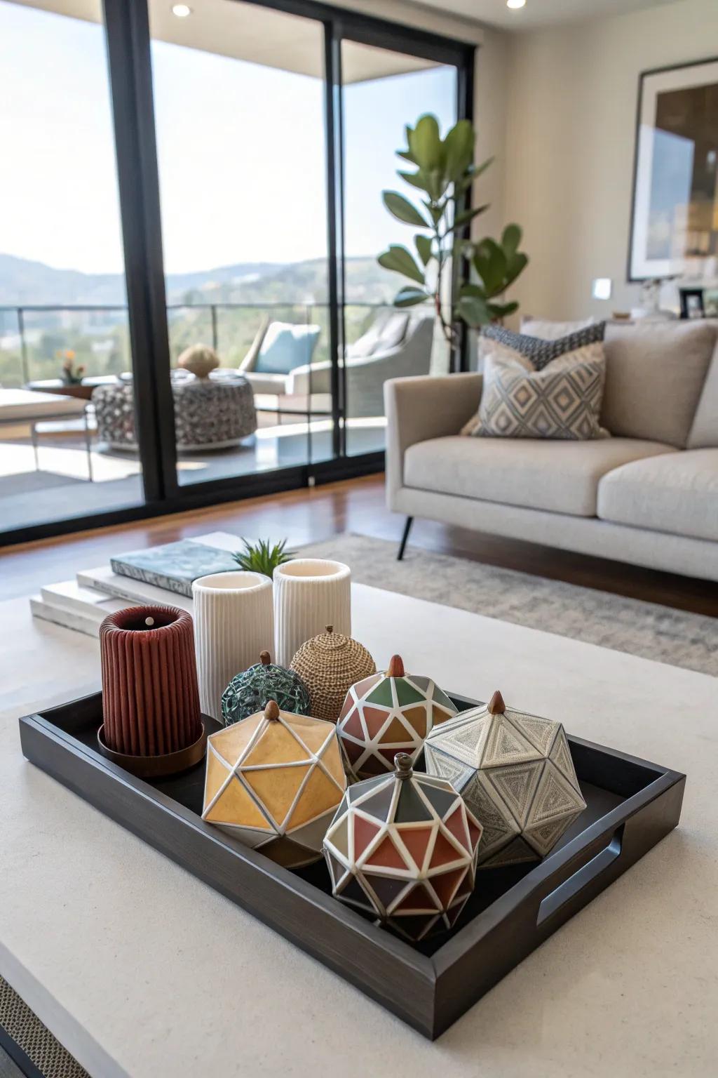 Angular delight starring modern forms on a base.