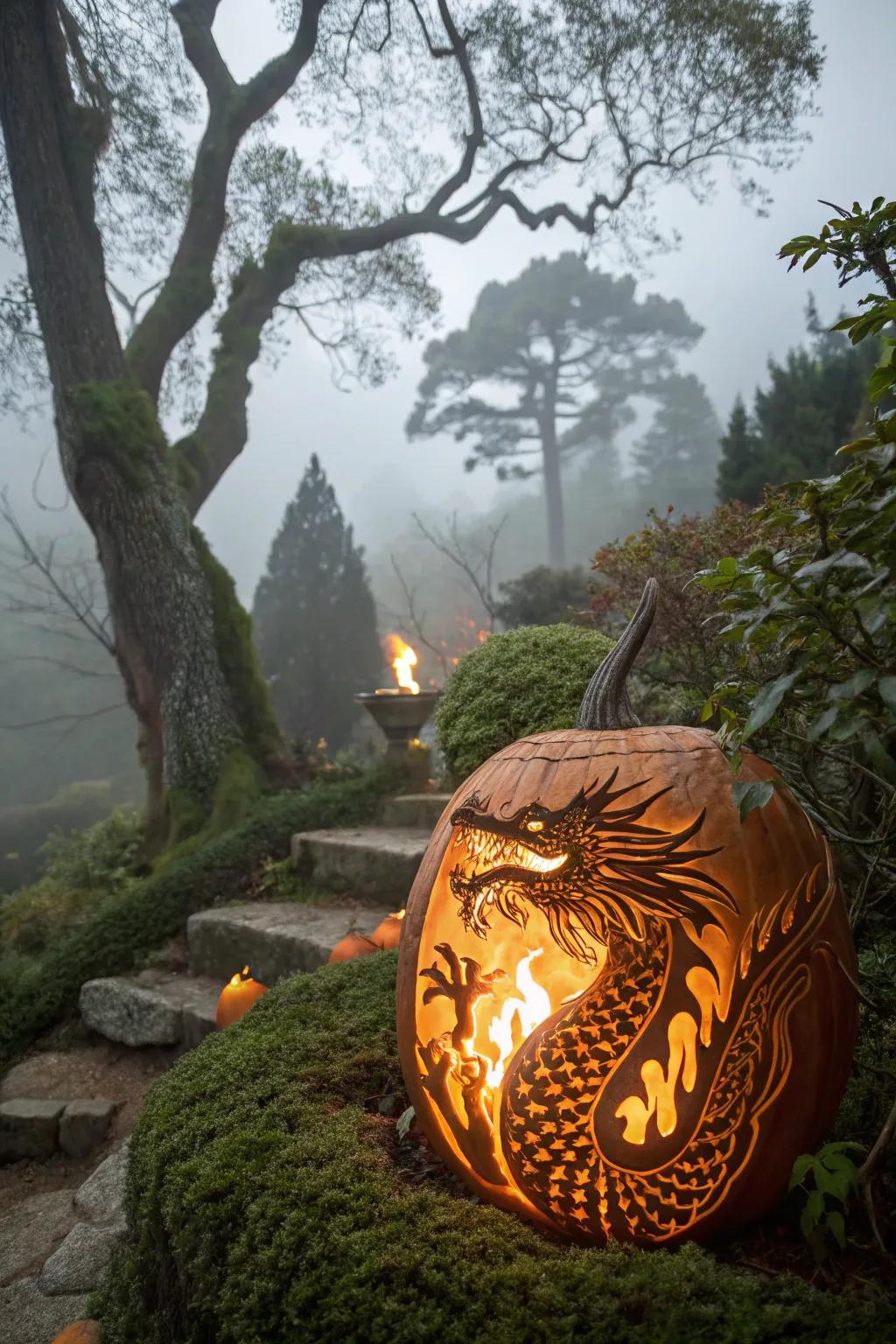 Wyrm carvings ignite the imagination.