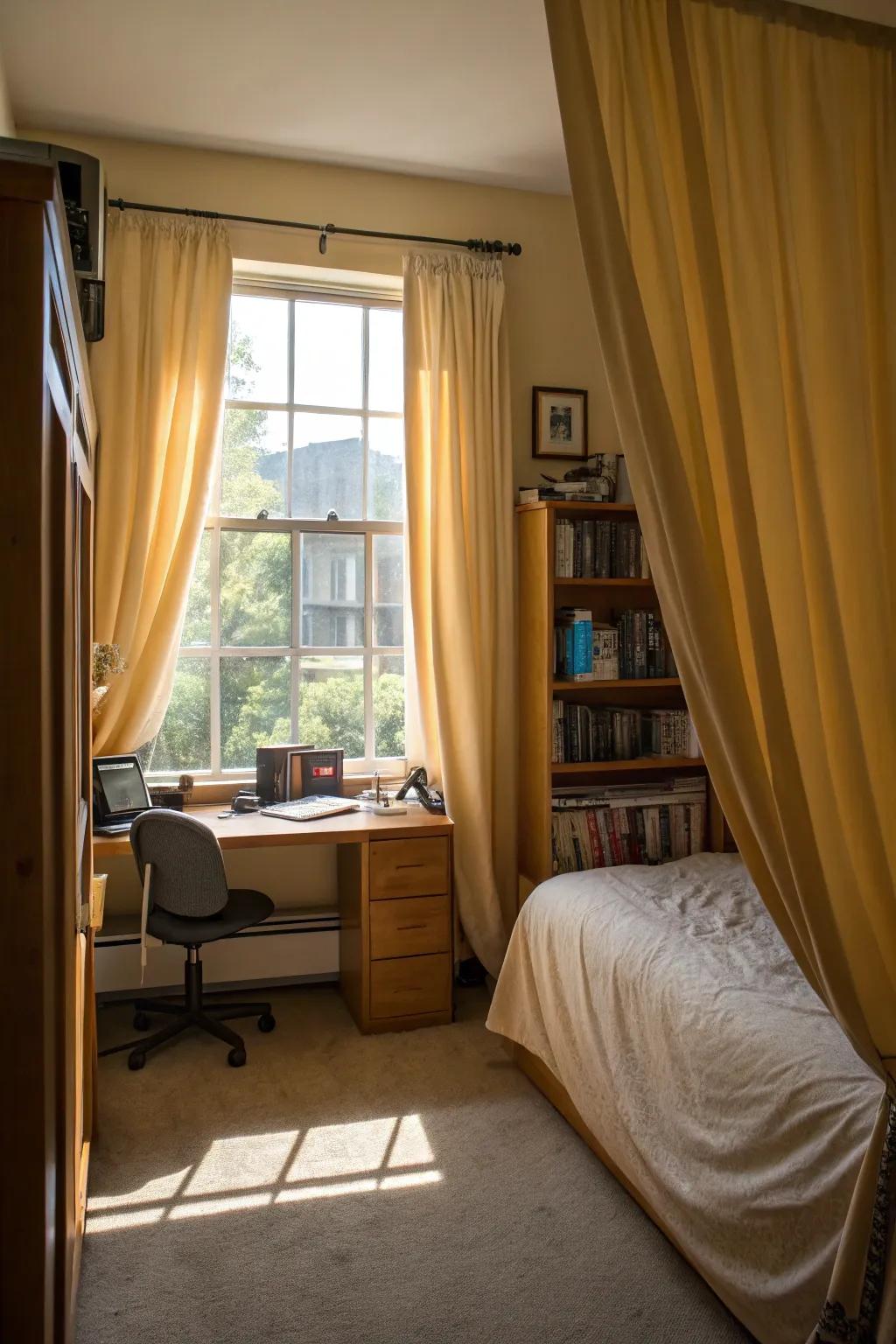 Drapes add privacy and beauty to a room.