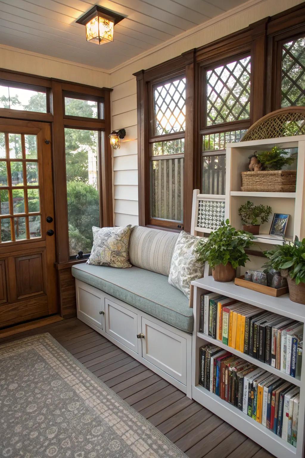 Maintain tidiness by selecting furniture with storage.