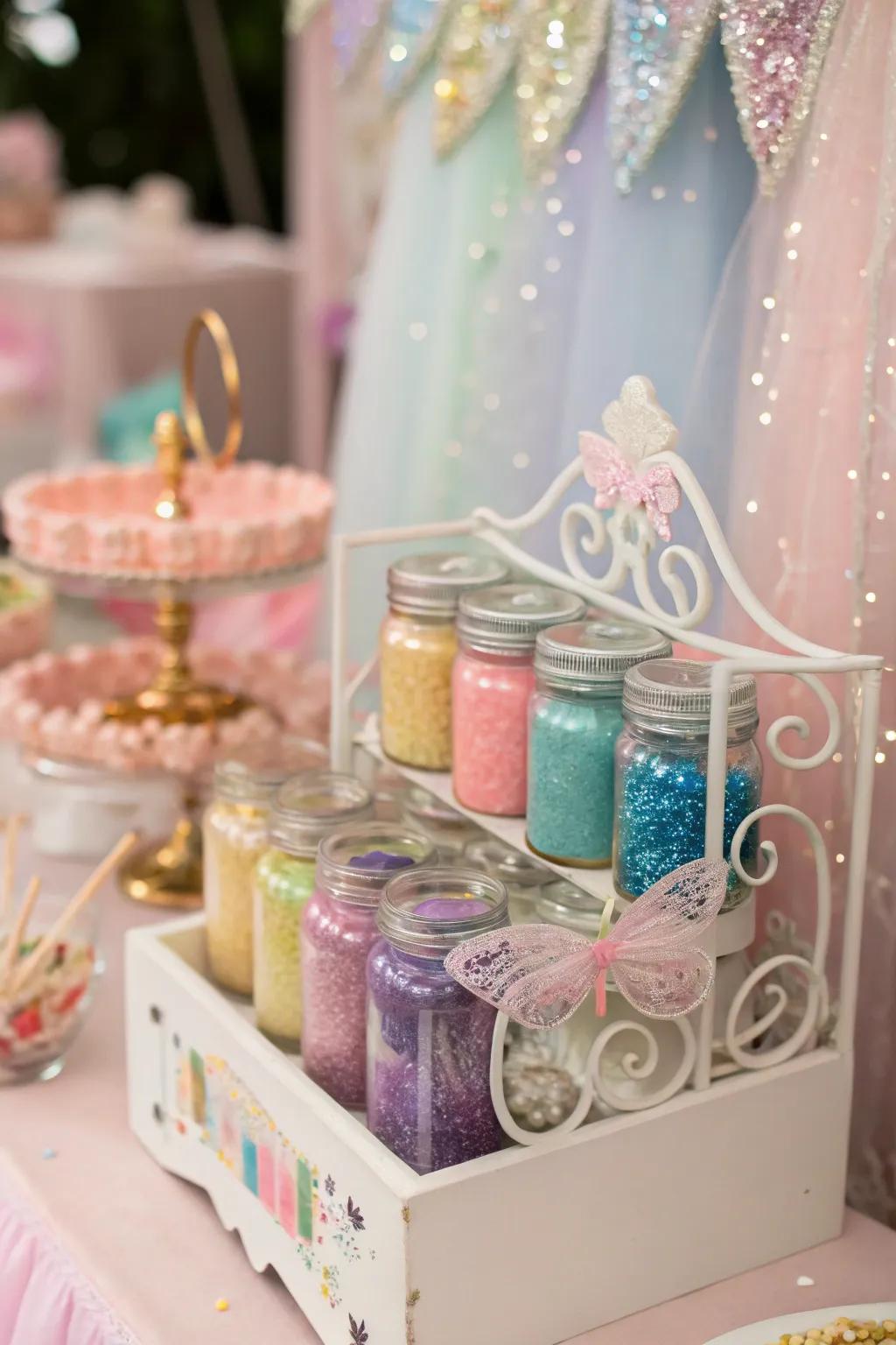 A fairy sparkle outpost for crafting magical keepsakes.