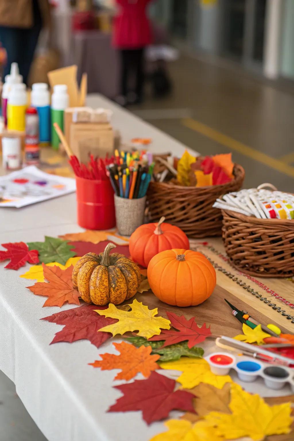 A successful fall craft evening with gorgeous creations.