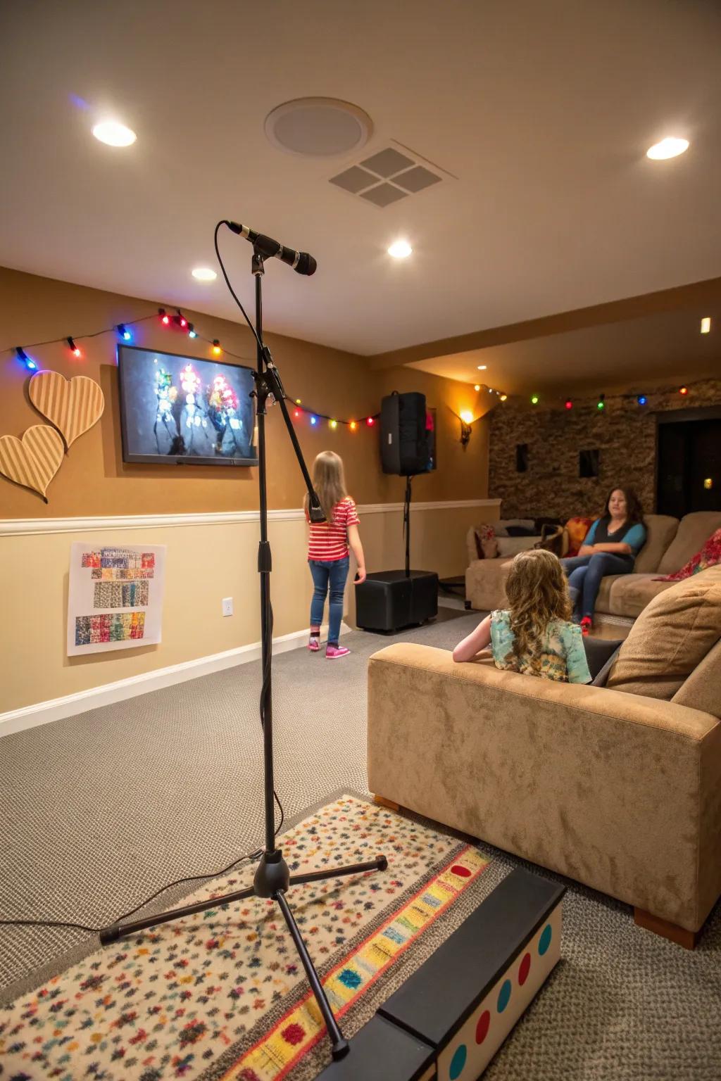 A stage that invites performances and laughter.