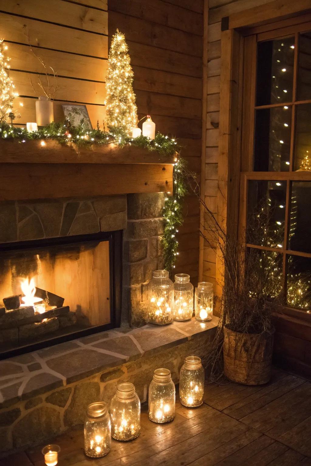 Mason jars introduce a rural and inviting illumination alternative.